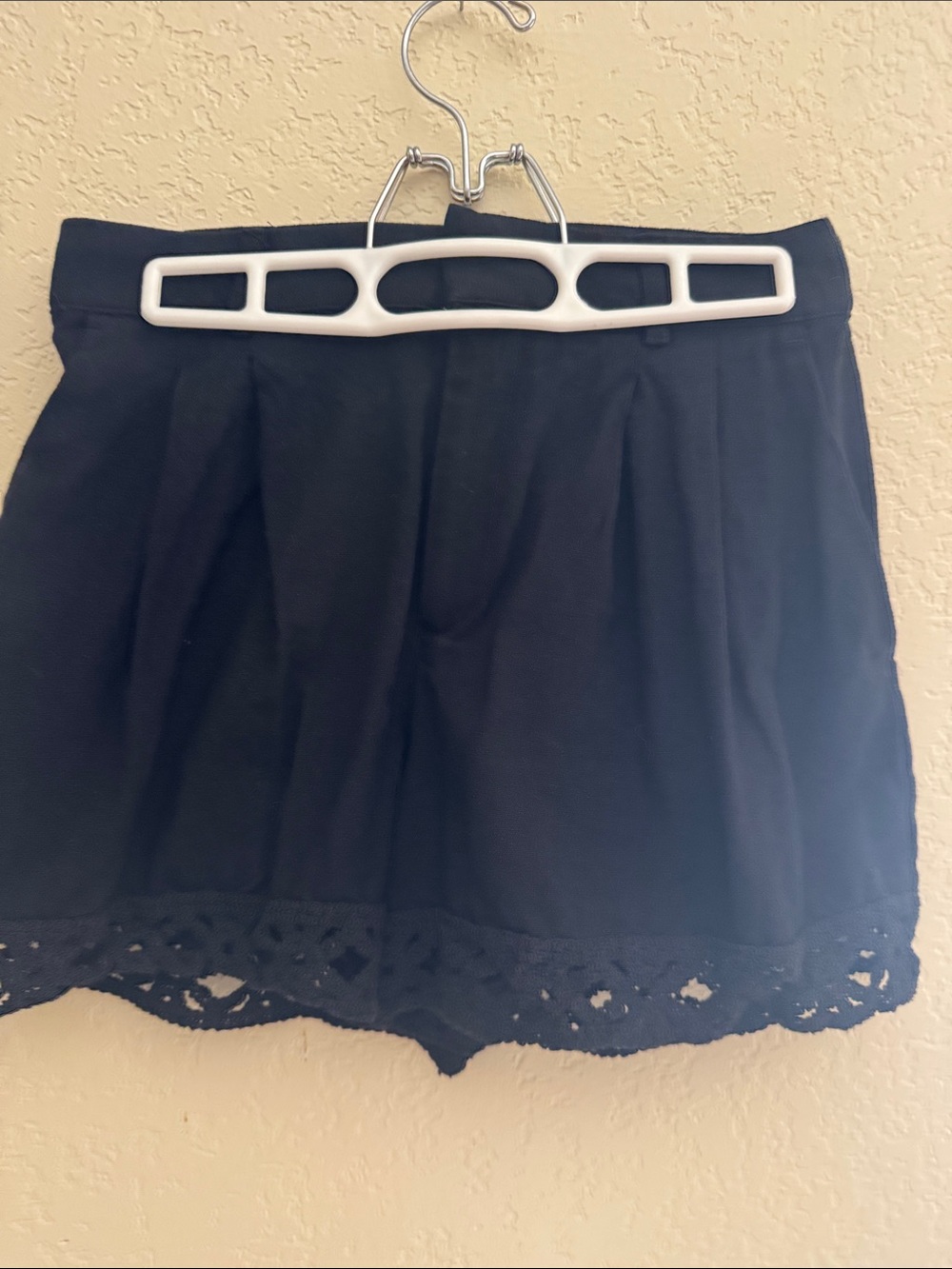 INC International Concepts Black Lace-Hem Skort